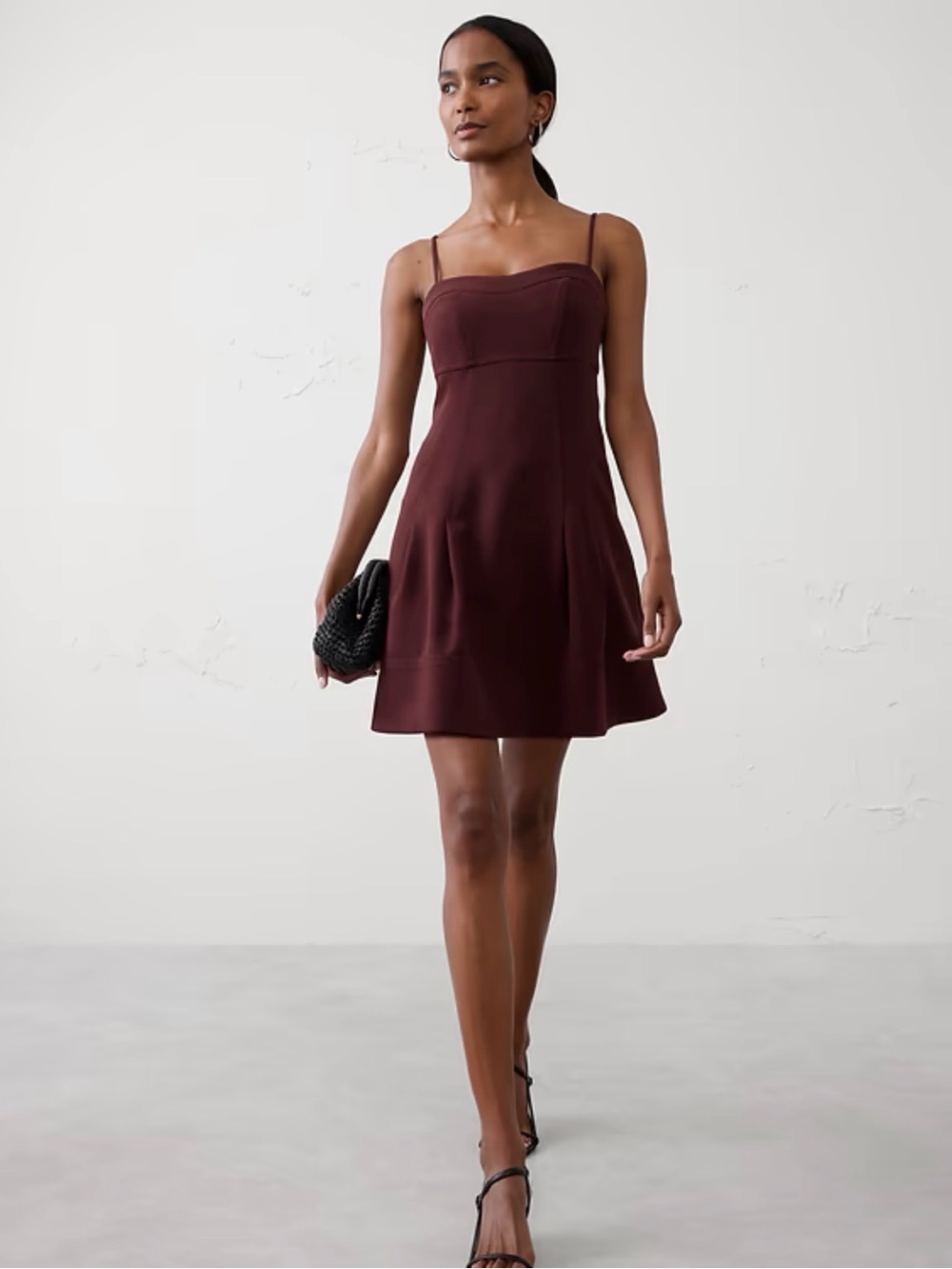 Banana Republic Burgundy Spaghetti Strap Mini Dress